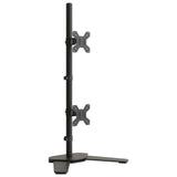 Vidaxl skærmstativ dobbelt VESA 75 100 mm stål sort