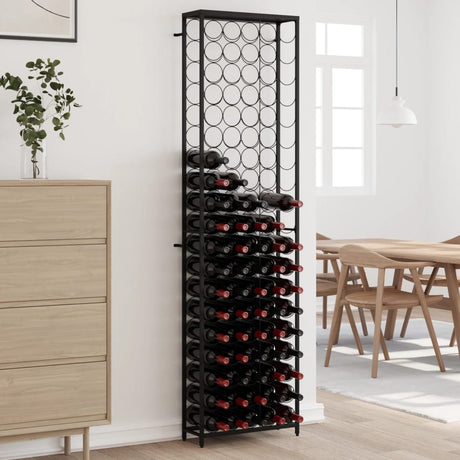 Vidaxl wijnrek voor 95 flessen 54x18x200 cm smeedijzer zwart