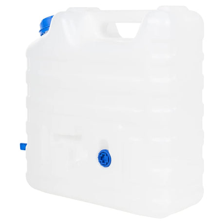 VidaXL vandtank med vandhane 15 l plast gennemsigtig