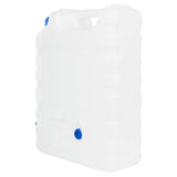 VidaXL vandtank med vandhane 20 l plast gennemsigtig