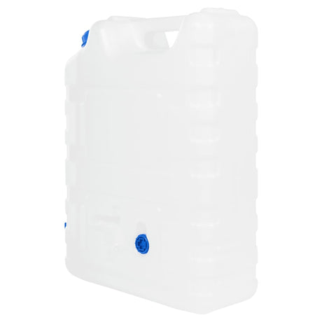 VidaXL vandtank med vandhane 20 l plast gennemsigtig