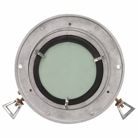 Vidaxl wandspiegel patrijspoort ø23 cm aluminium en glas