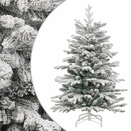 Vidaxl kunstkerstboom met scharnieren en sneeuw 150 cm