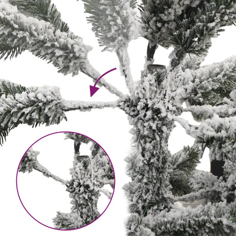 Vidaxl kunstkerstboom met scharnieren en sneeuw 150 cm