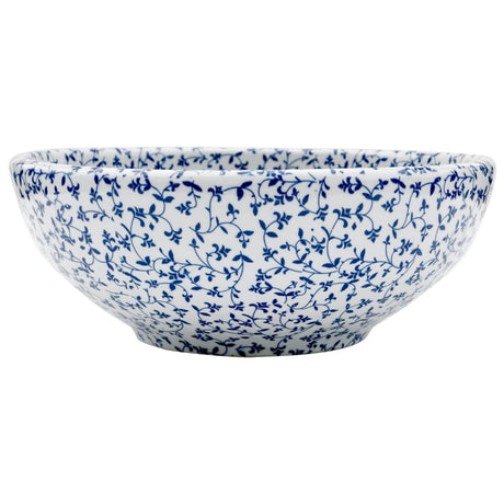 Vidaxx påbygningsvask rund φ41x14 cm keramik hvid og blå