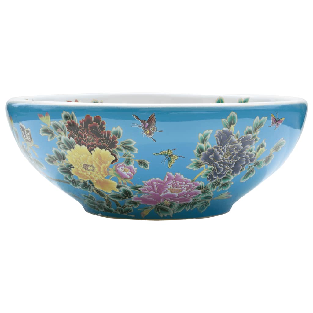 Vidaxx overflademonteret vask rund φ41x14 cm keramik flerfarvet