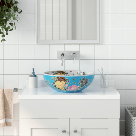 Vidaxx overflademonteret vask rund φ41x14 cm keramik flerfarvet