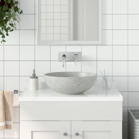 Vidaxx påbygningsvask rund φ41x14 cm keramisk grå