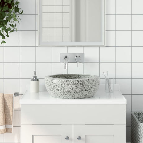 Vidaxx påbygningsvask rund φ41x14 cm keramisk grå