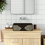 Vidaxx overflademonteret vask rektangulær 46x35,5x13 cm keramik sort