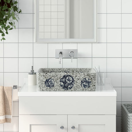 Vidaxx overflademonteret vask rektangulær 46x35,5x13 cm keramik flerfarvet