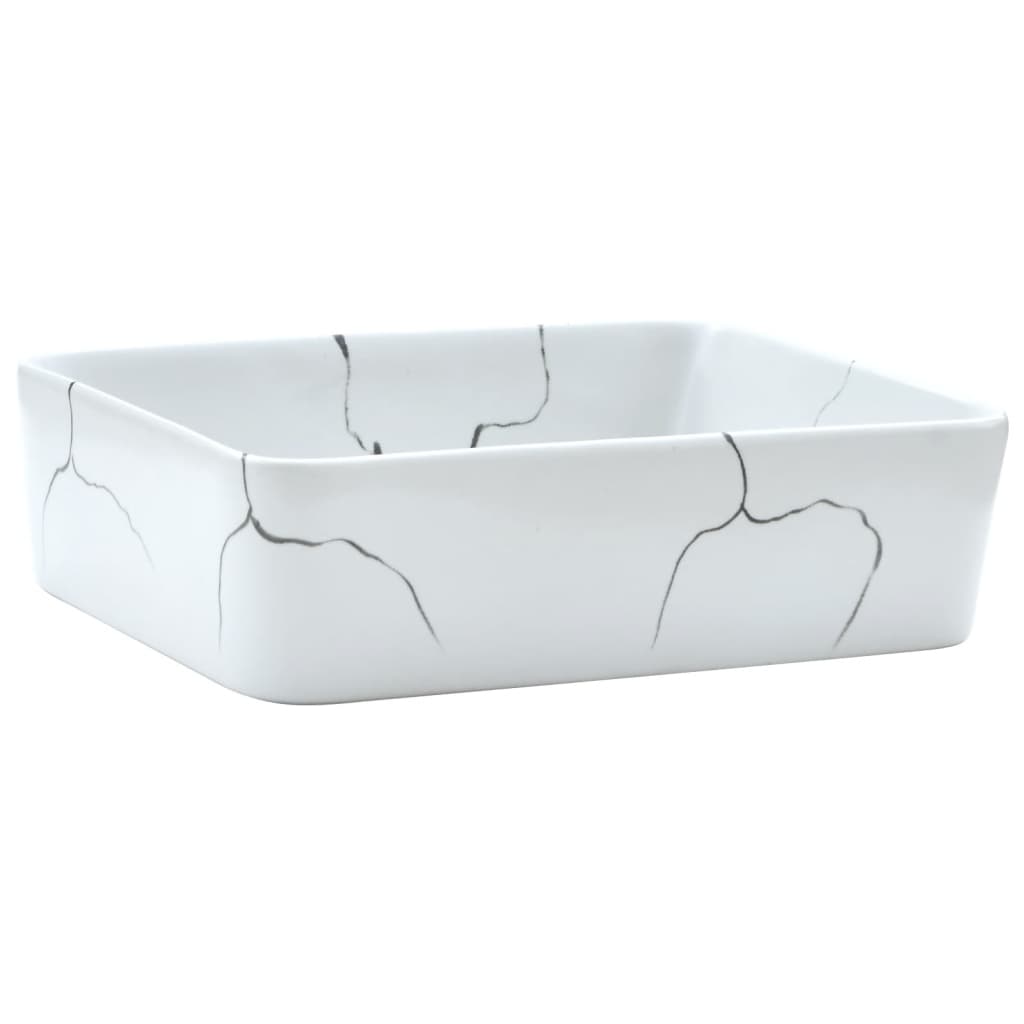Vidaxx overflademonteret vask rektangulær 46x35,5x13 cm keramik hvid
