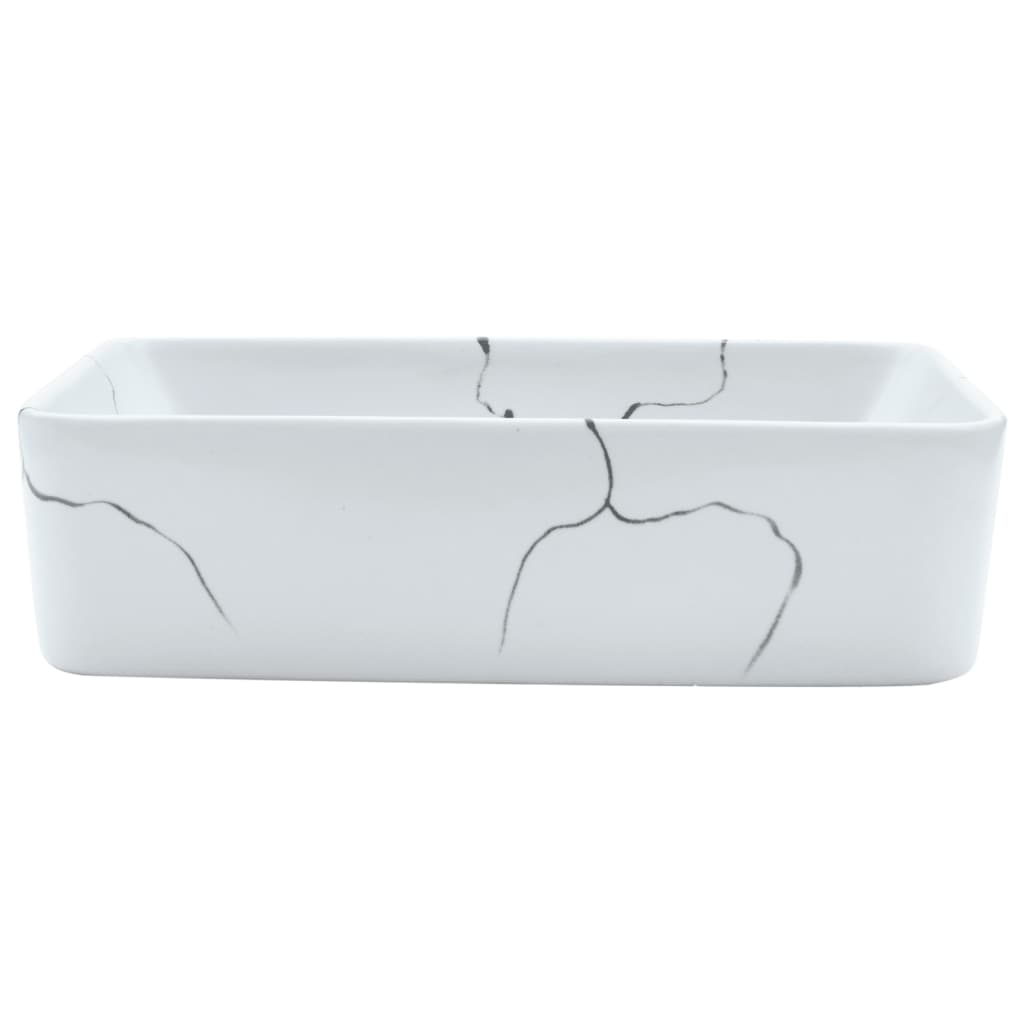 Vidaxx overflademonteret vask rektangulær 46x35,5x13 cm keramik hvid