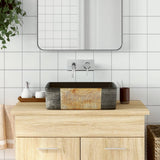 Vidaxx overflademonteret vask rektangulær 46x35,5x13 cm keramik sort og brun