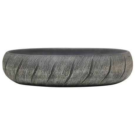 Vidaxx bordplade vask oval 59x40x15 cm keramik sort og grå