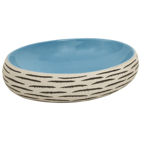 Vidaxx bordplade vask oval 59x40x15 cm keramik flerfarvet