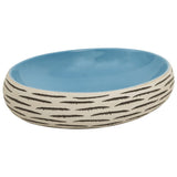 Vidaxx bordplade vask oval 59x40x15 cm keramik flerfarvet