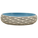 Vidaxx bordplade vask oval 59x40x15 cm keramik flerfarvet