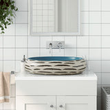 Vidaxx bordplade vask oval 59x40x15 cm keramik flerfarvet
