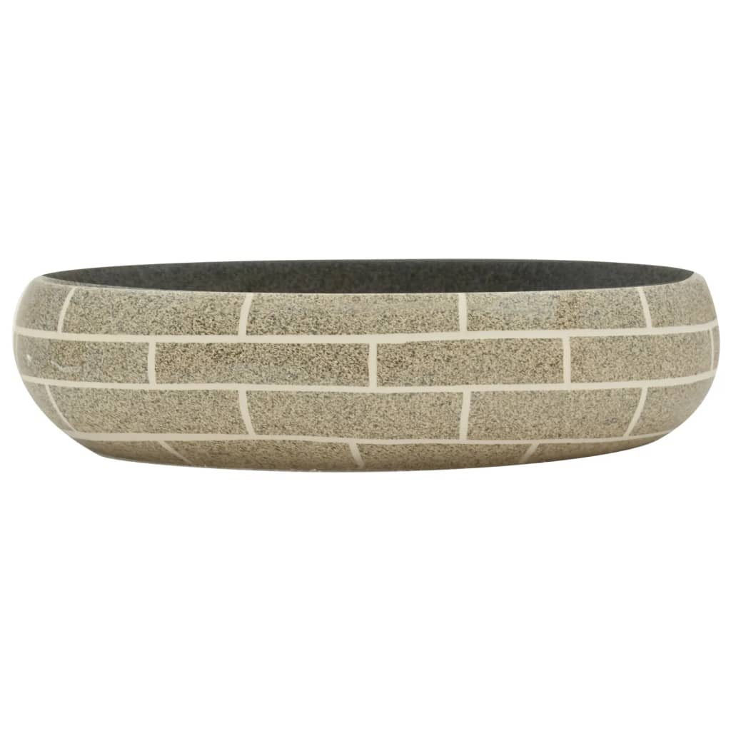 Vidaxx bordplade vask oval 59x40x15 cm keramik flerfarvet