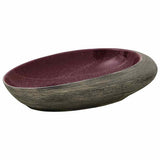 Vidaxx bordplade vask oval 59x40x14 cm keramik lilla og grå