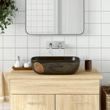 Vidaxx overflademonteret vask rektangulær 48x37,5x13,5 cm keramik sort