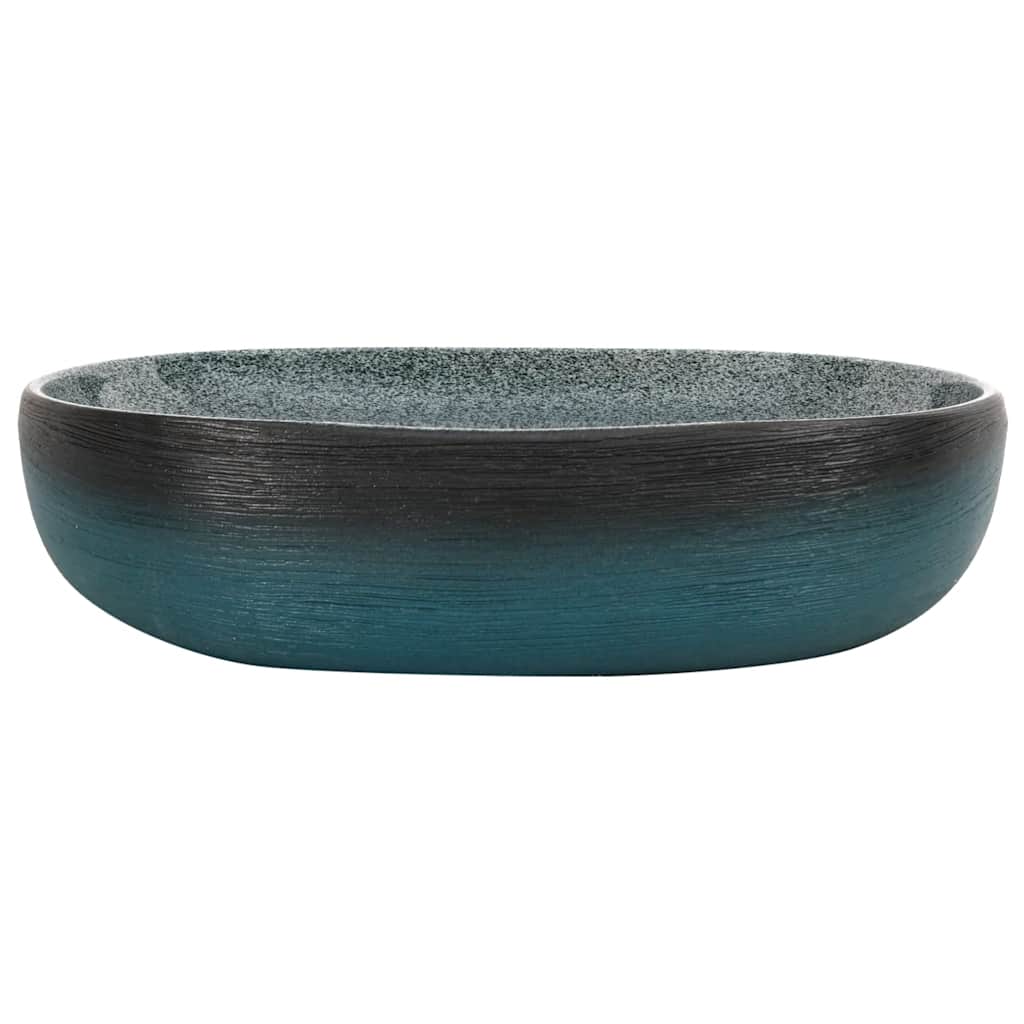 Vidaxx bordplade vask oval 59x40x14 cm keramik turkis