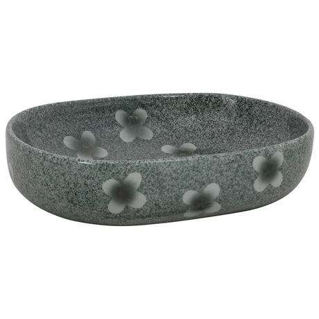 Vidaxx bordplade vask oval 59x40x14 cm keramisk blå