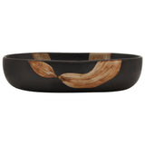 Vidaxx bordplade vask oval 59x40x14 cm keramisk sort