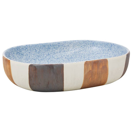 Vidaxx bordplade vask oval 59x40x14 cm keramik flerfarvet