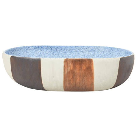 Vidaxx bordplade vask oval 59x40x14 cm keramik flerfarvet