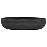 Vidaxx bordplade vask oval 59x40x14 cm keramisk grå og sort
