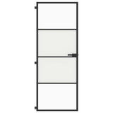 Vidaxx indvendig dør smal 76x201,5 cm hærdet glas og aluminium sort