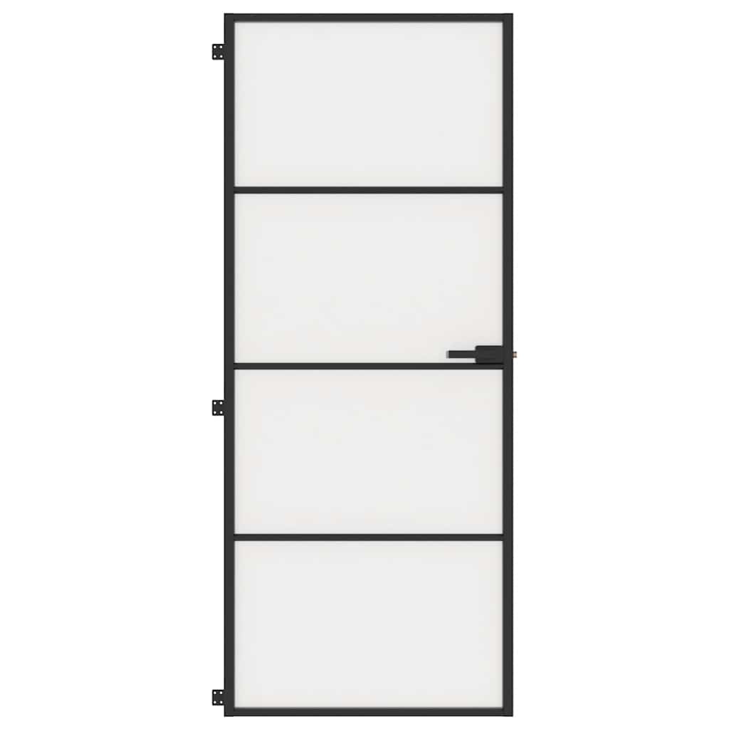 Vidaxx indvendig dør smal 83x201,5 cm hærdet glas og aluminium sort