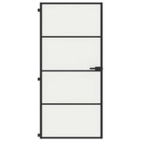 Vidaxx indvendig dør smal 93x201,5 cm hærdet glas og aluminium sort