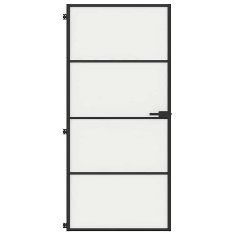Vidaxx indvendig dør smal 93x201,5 cm hærdet glas og aluminium sort