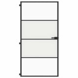 Vidaxx indvendig dør smal 102,5x201,5 cm hærdet glas og aluminium sort