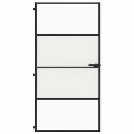 Vidaxx indvendig dør smal 102,5x201,5 cm hærdet glas og aluminium sort