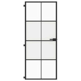 Vidaxx indvendig dør smal 83x201,5 cm hærdet glas og aluminium sort