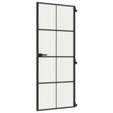 Vidaxx indvendig dør smal 83x201,5 cm hærdet glas og aluminium sort