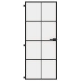 Vidaxx indvendig dør smal 83x201,5 cm hærdet glas og aluminium sort