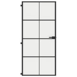 Vidaxx indvendig dør smal 93x201,5 cm hærdet glas og aluminium sort