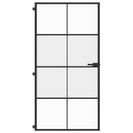 Vidaxx indvendig dør smal 102,5x201,5 cm hærdet glas og aluminium sort