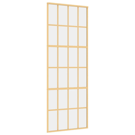 Vidaxx skydedør 76x205 cm klart ESG glas og guldfarvet aluminium
