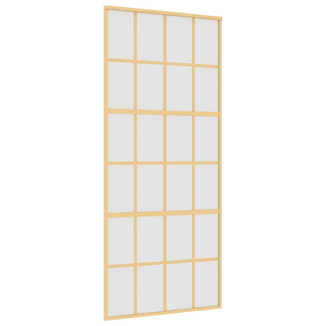 Vidaxx skydedør 90x205 cm mat ESG glas og alu guldfarvet