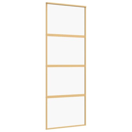 Vidaxx skydedør 76x205 cm klart ESG glas og guldfarvet aluminium