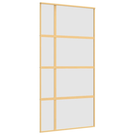 Vidaxx skydedør 102,5x205 cm mat ESG glas og aluminium guldfarvet