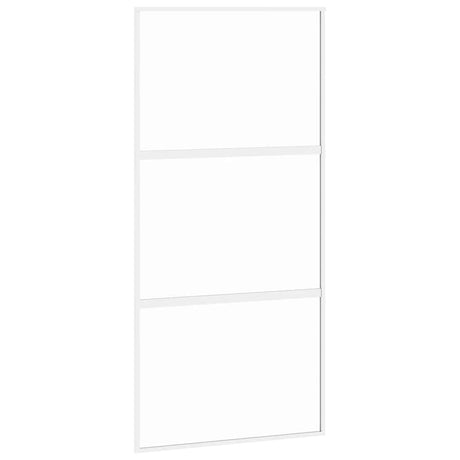 Vidaxx skydedør 102,5x205 cm hærdet glas og alu hvid