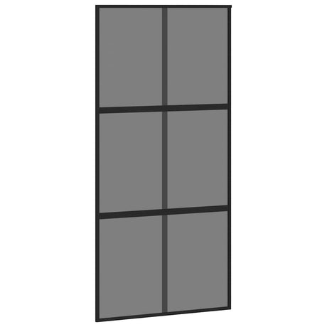 Vidaxx skydedør 102,5x205 cm hærdet glas og alu sort