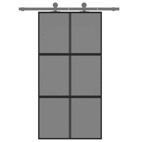 Vidaxx skydedør 102,5x205 cm hærdet glas og alu sort